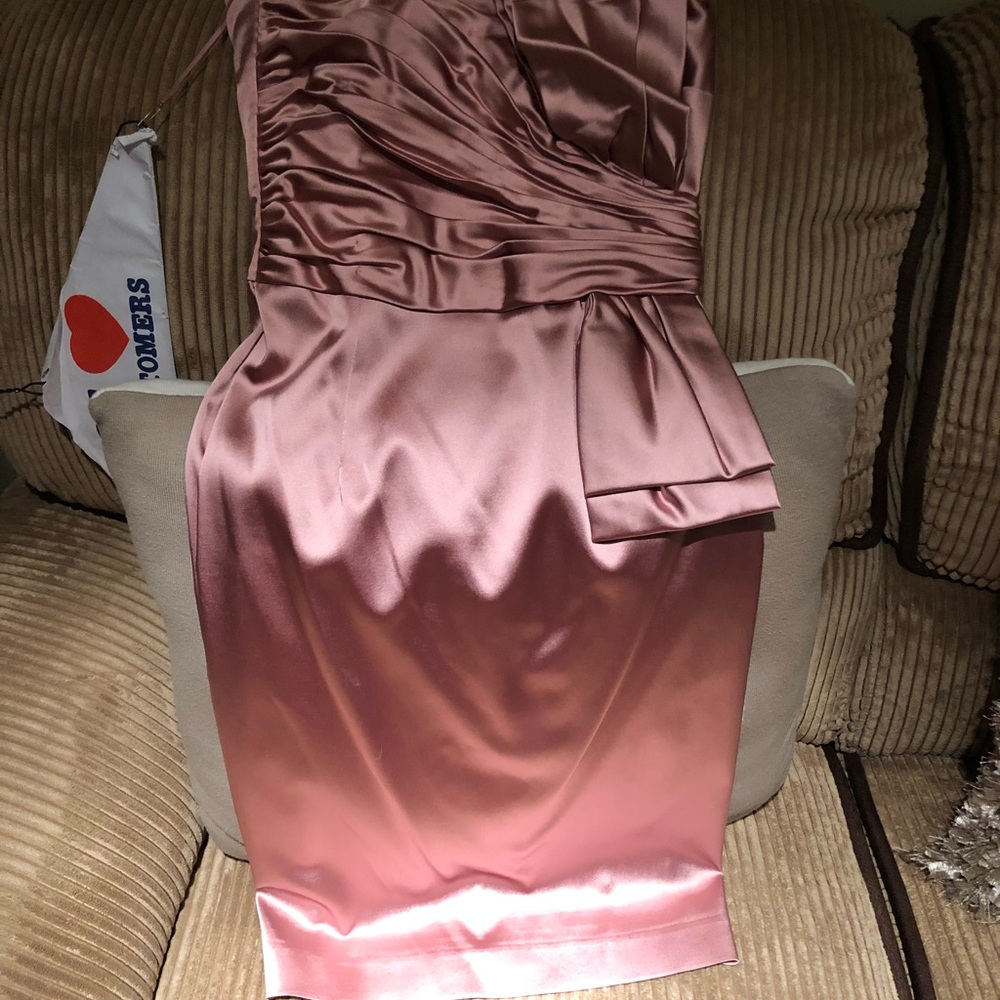 Pink satin dress
